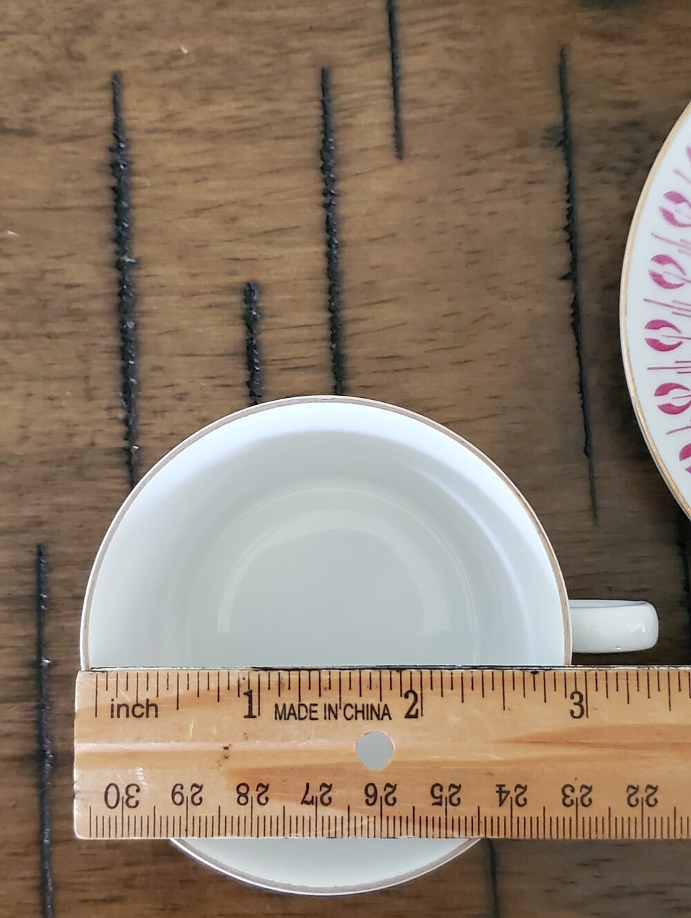 Upsala-Ekeby Karlskrona Pink & Gold Porcelain Teacup Cup MCM Vintage Sweden - Picture 9 of 14